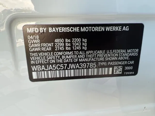 2018 BMW 5 Series 530i Sedan - Photo 37