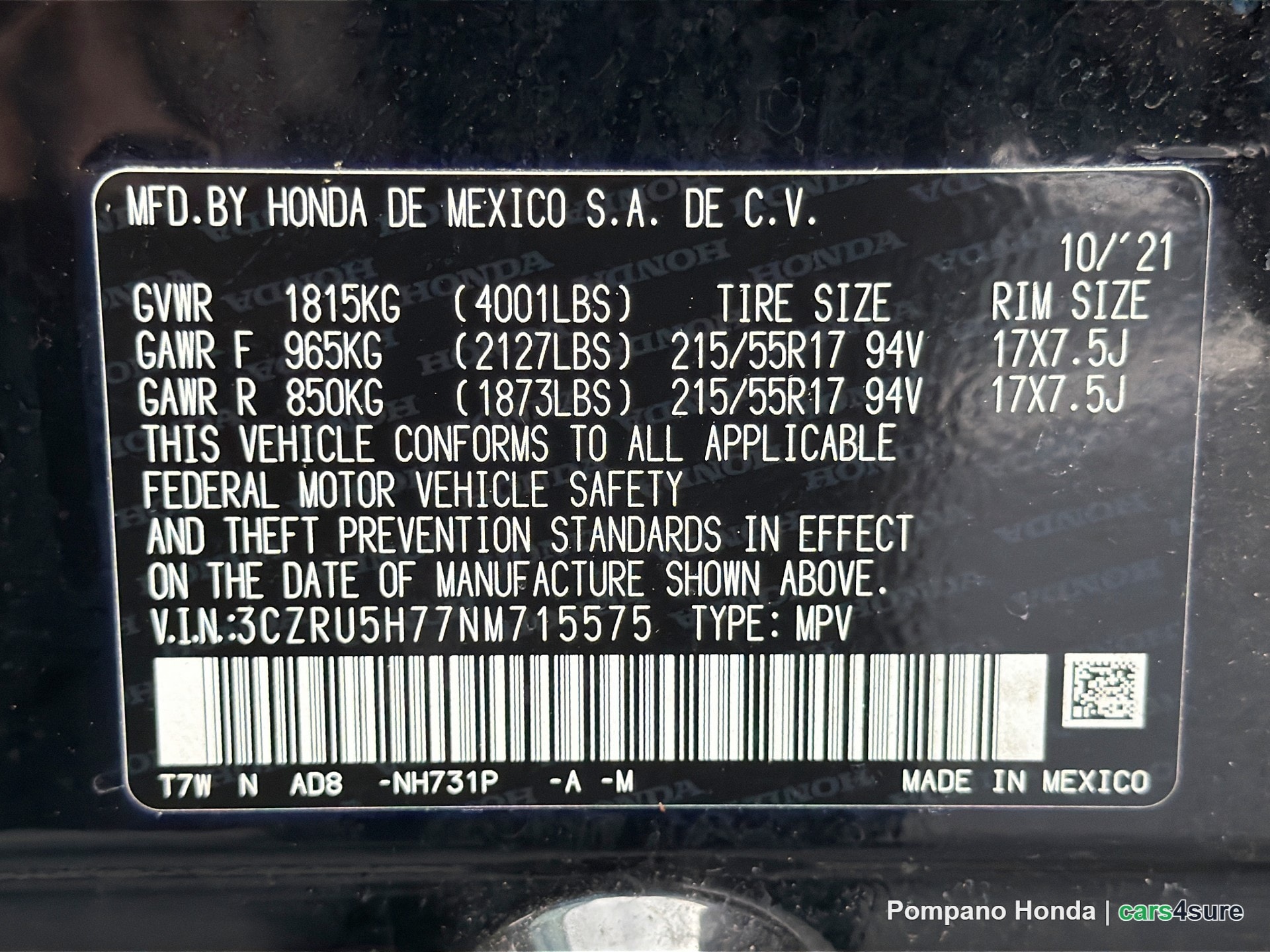 2022 HONDA HR-V EX-L - Photo 15